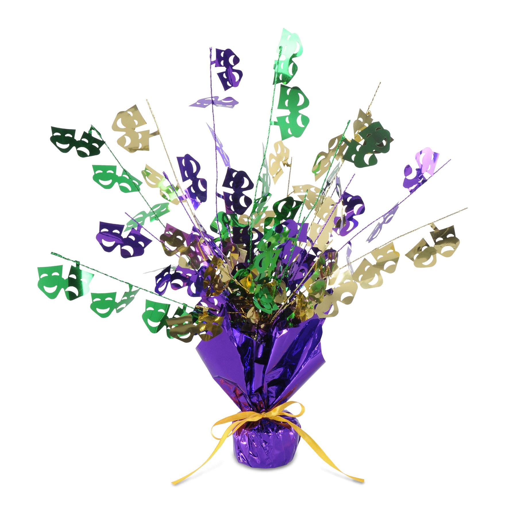 Beistle Mardi Gras Gleam 'N Burst Centerpiece