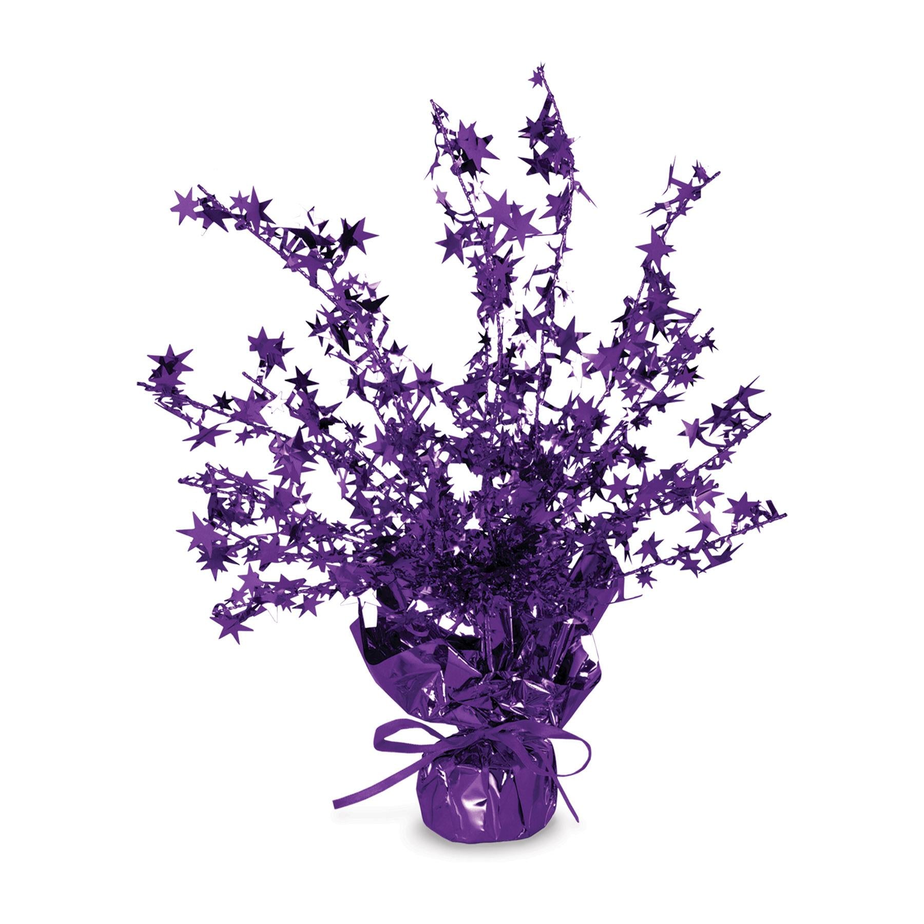 Beistle Star Party Gleam 'N Burst Centerpiece - purple