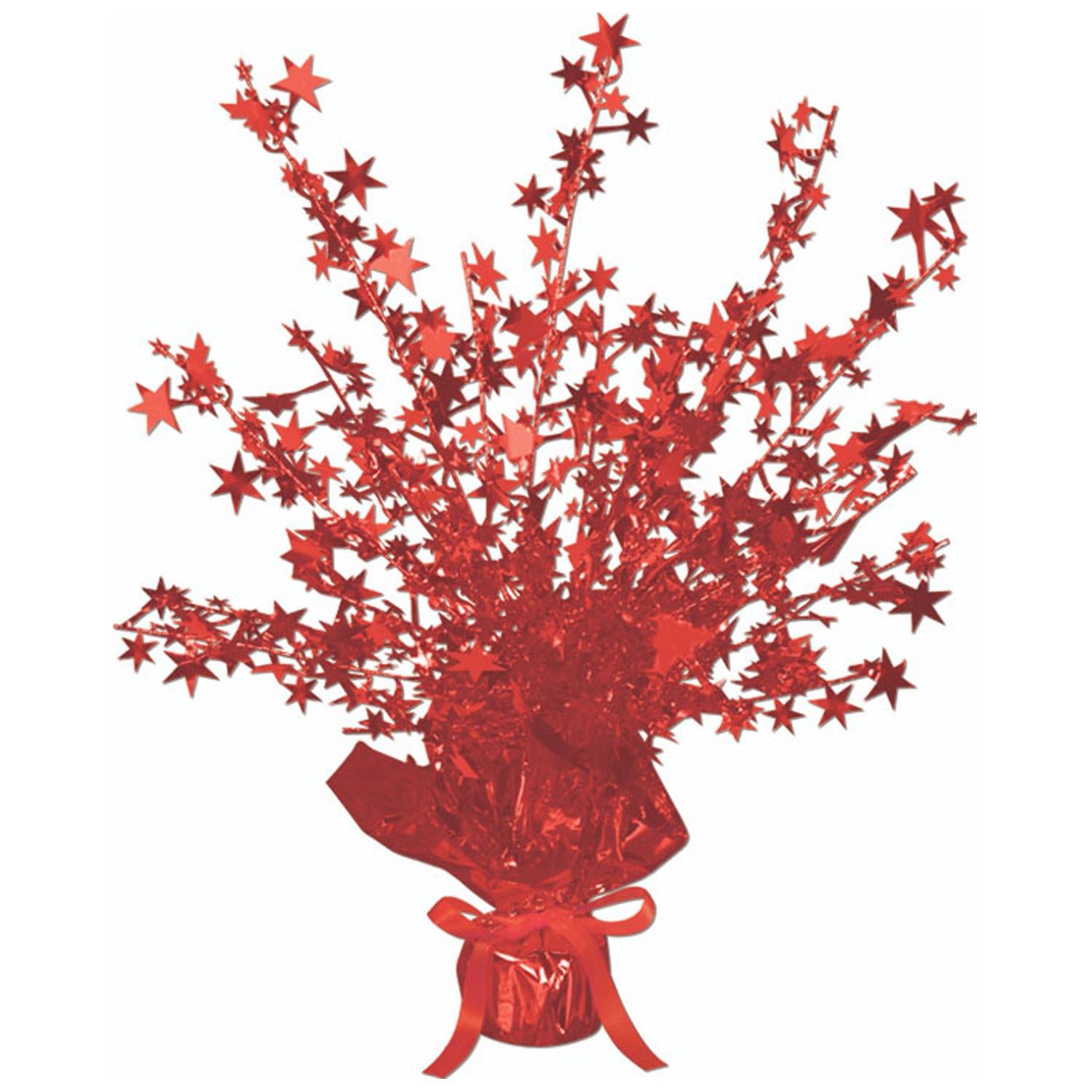 Beistle Star Party Gleam 'N Burst Centerpiece - red