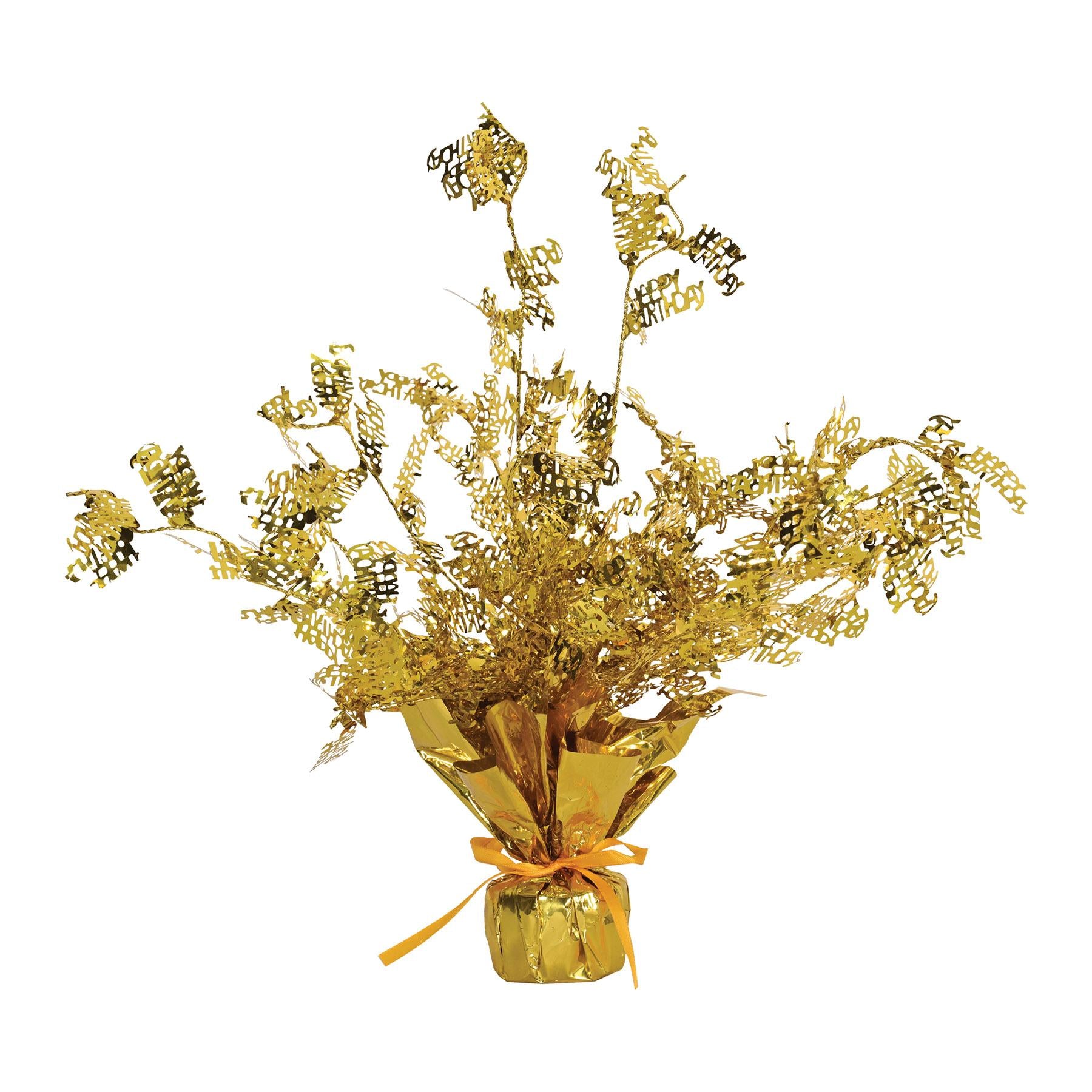 Birthday Gleam 'N Burst Centerpiece gold - 15 inch -