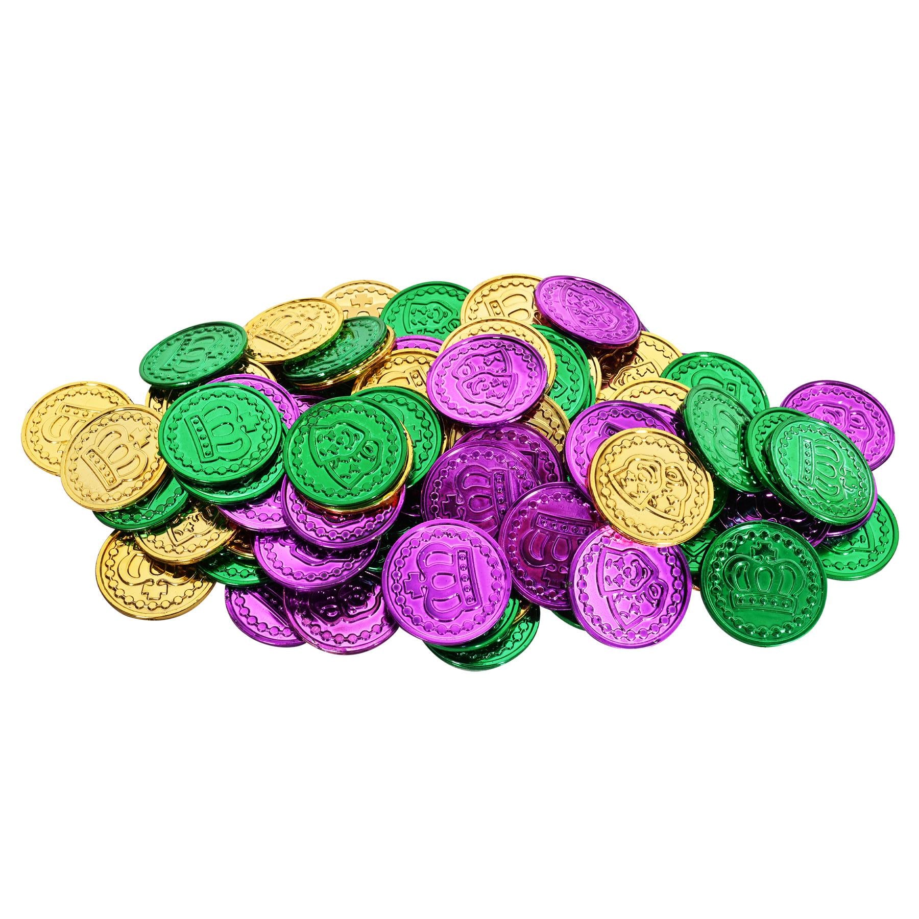 Beistle Mardi Gras Plastic Coins (100/Pkg)