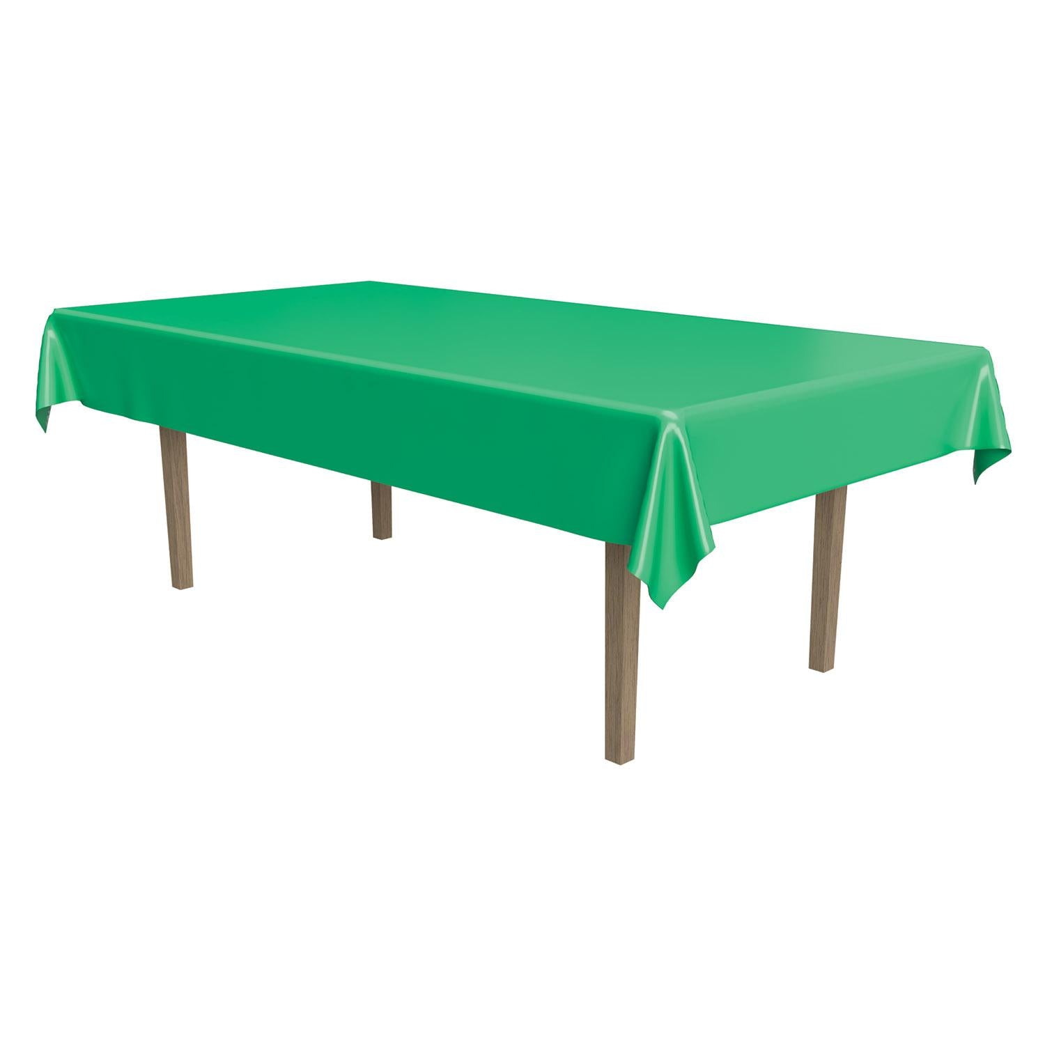 Beistle Plastic Rectangular Party Tablecover - green