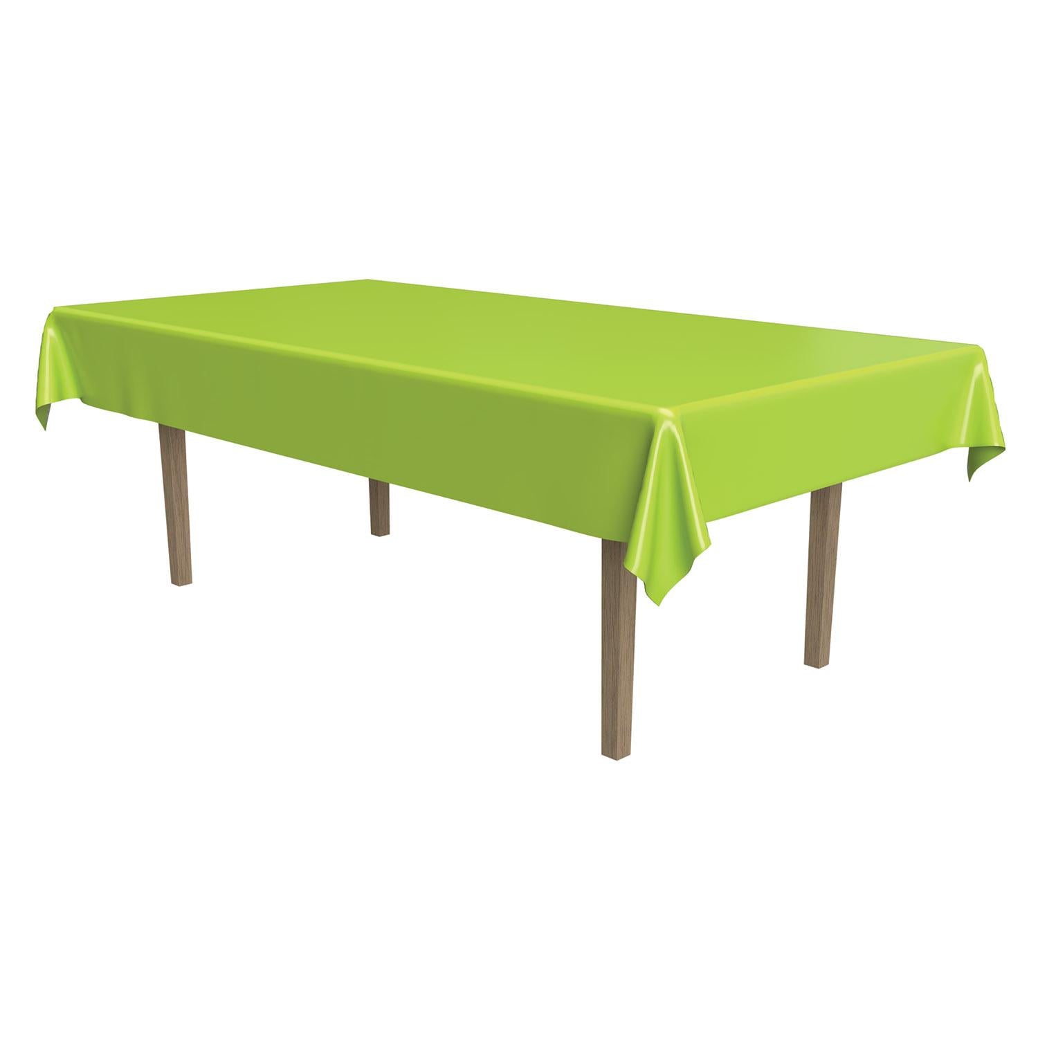 Beistle Plastic Rectangular Party Tablecover - lime green