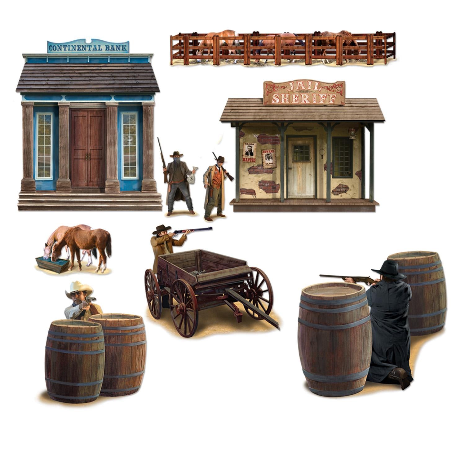 Beistle Wild West Shootout Party Props (9/Pkg)