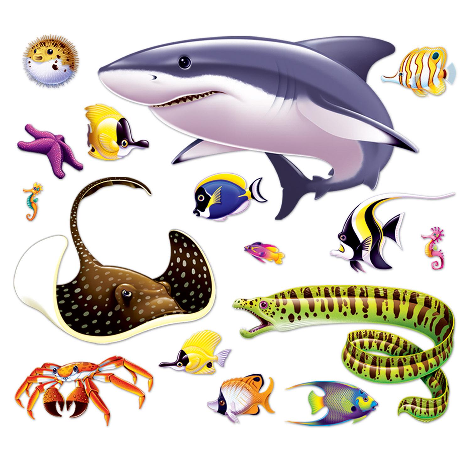 Beistle Luau Party Marine Life Props (16/Pkg)