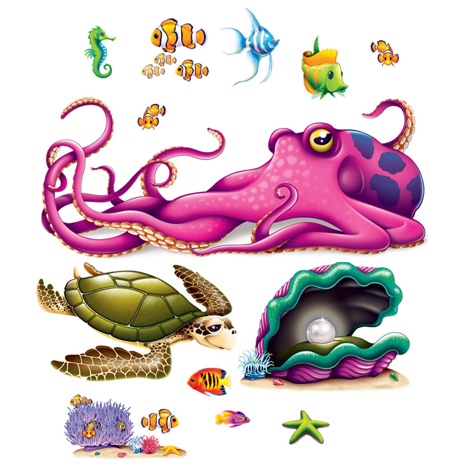 Beistle Luau Party Sea Creature Props (13/Pkg)