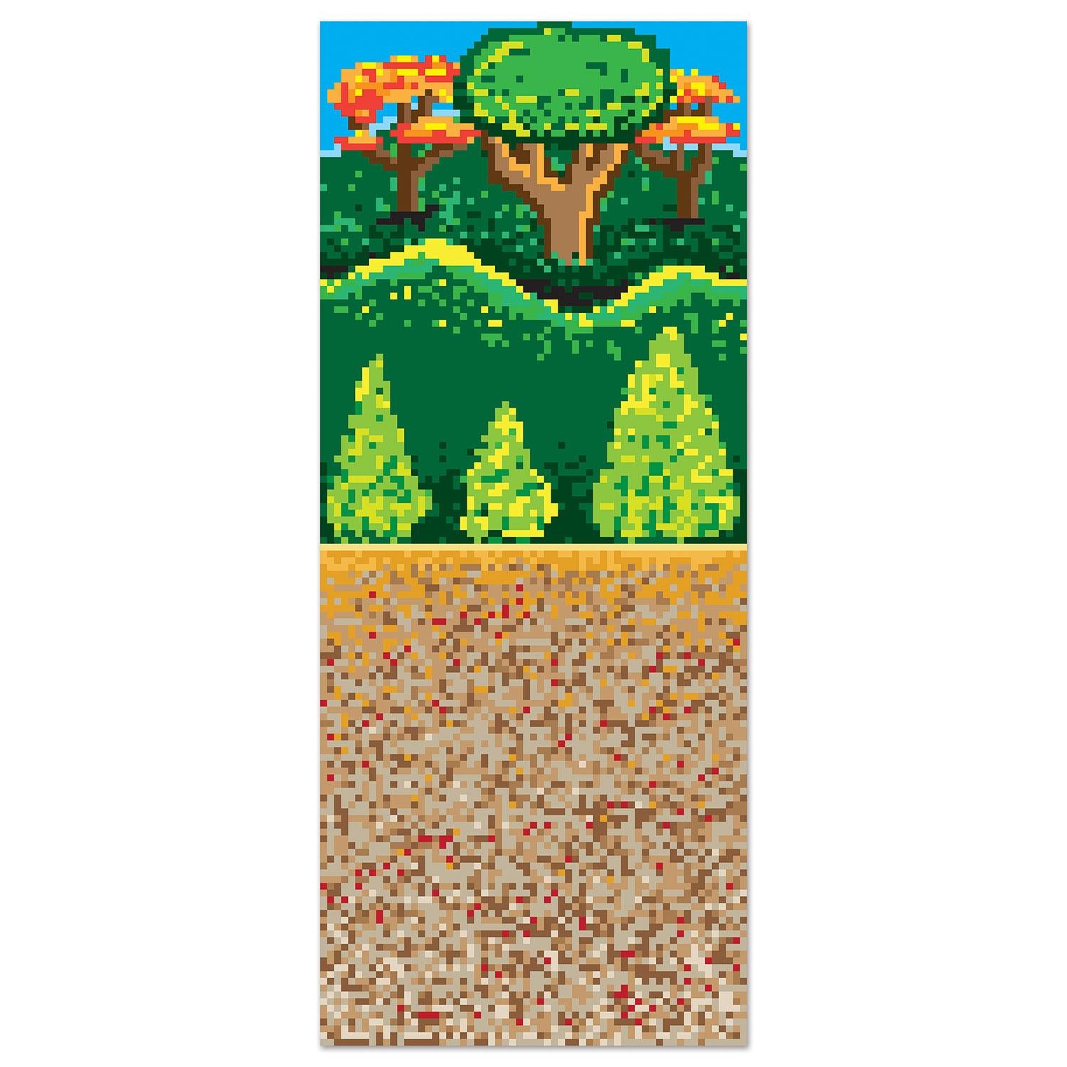 Beistle Forest 8-Bit Party Backdrop