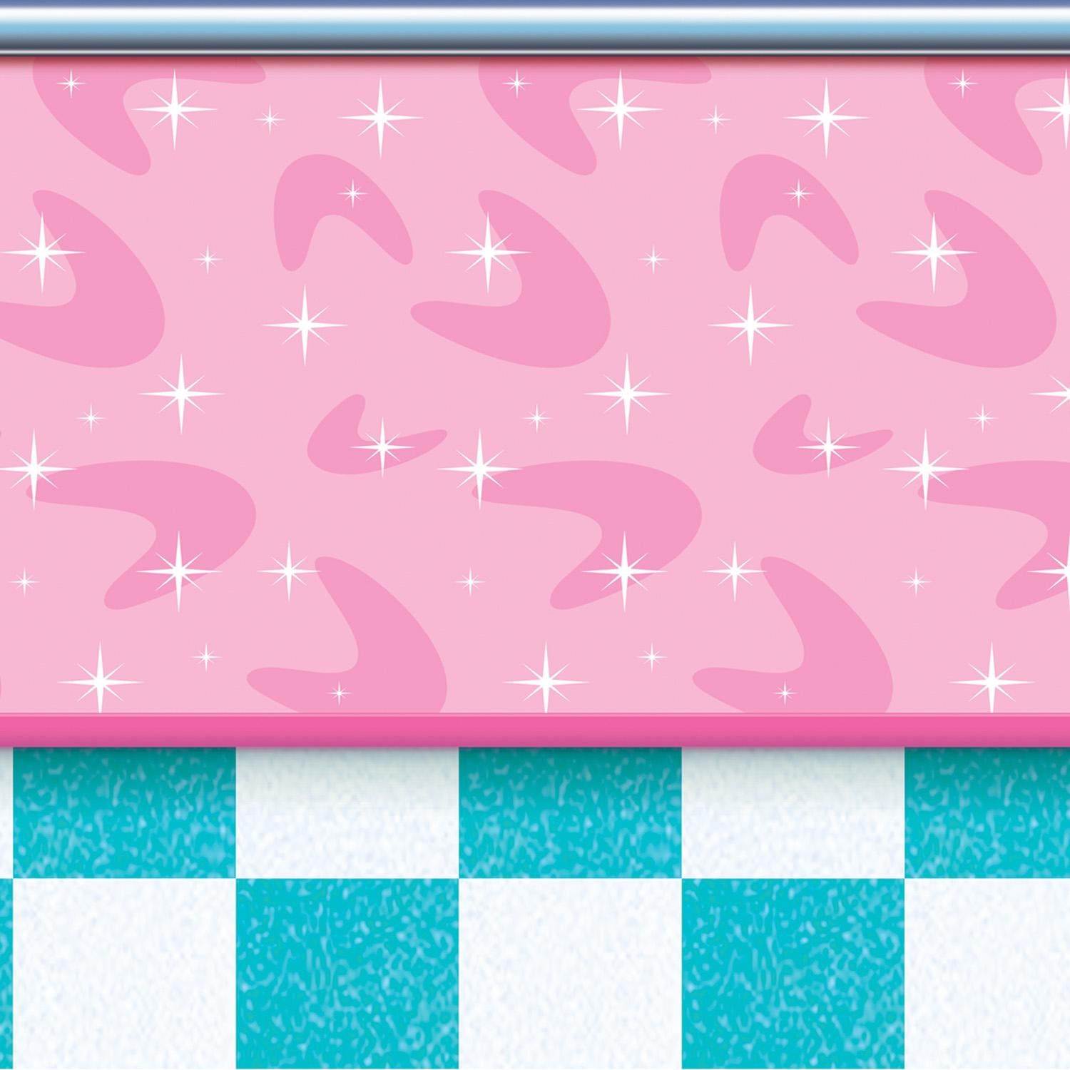 Beistle 50's Soda Shop Party Backdrop