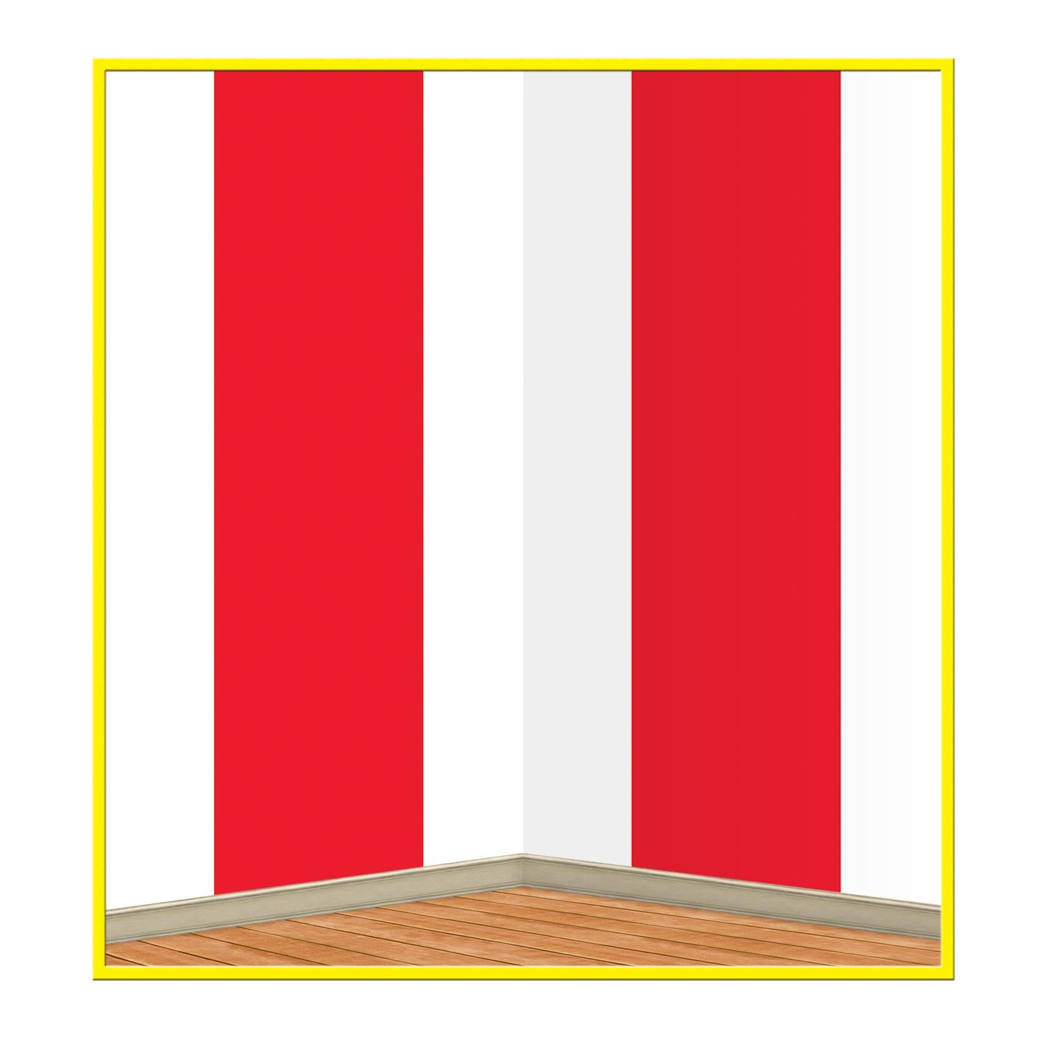 Beistle Red & White Stripes Party Backdrop