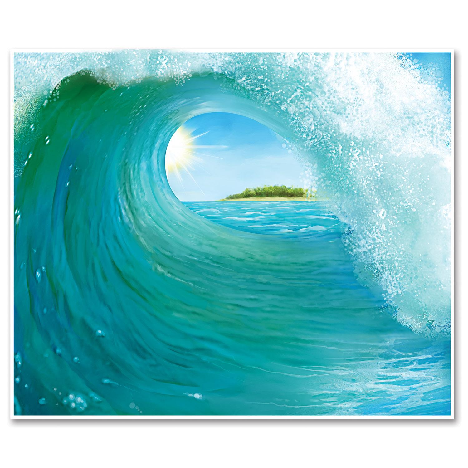 Beistle Luau Party Surf Wave Insta-Mural Decoration