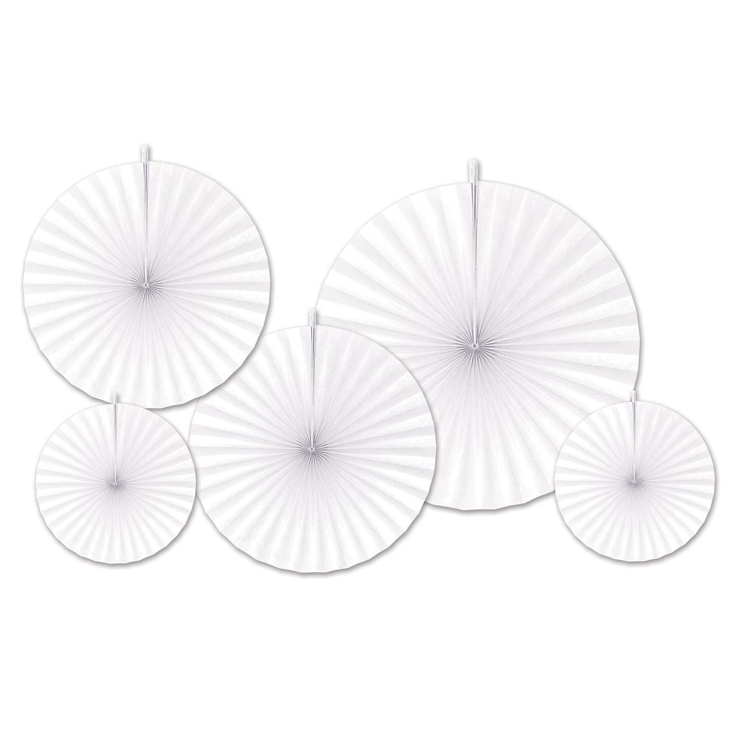 Accordion Paper Fans Wedding Decoration - white (5/Pkg)