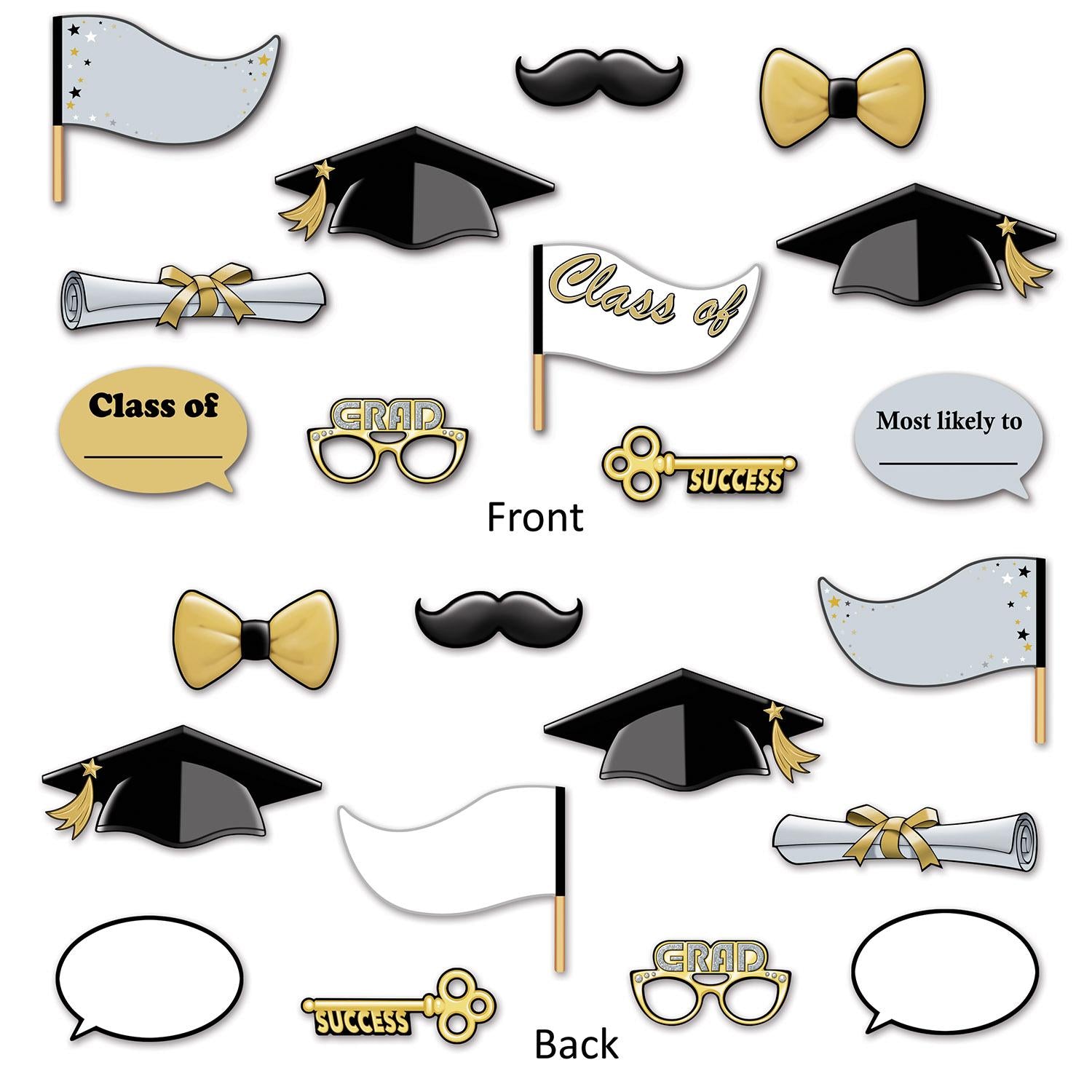 Beistle Graduation Party Photo Fun Signs (11/Pkg)