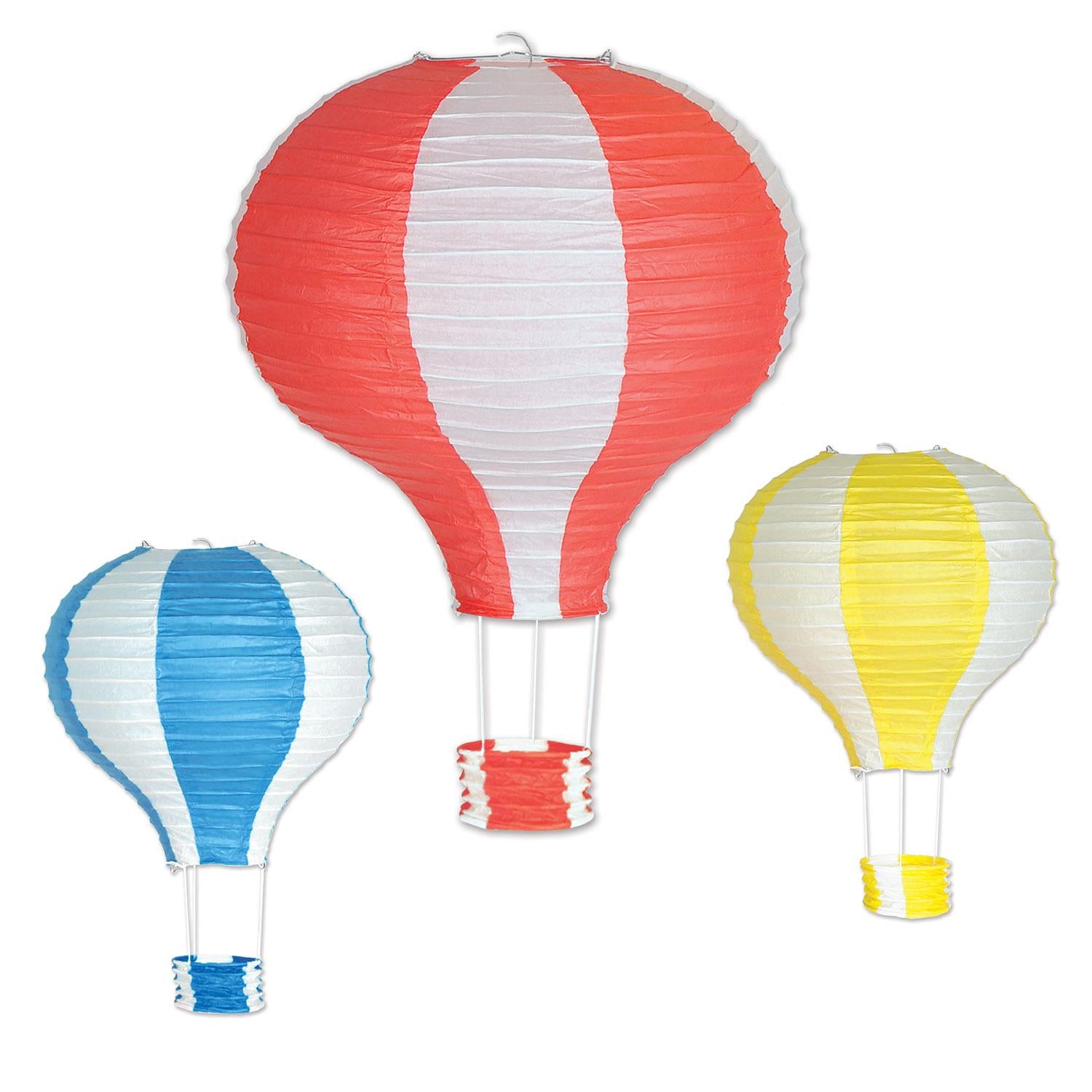 Beistle Hot Air Balloon Party Paper Lanterns (3/Pkg)