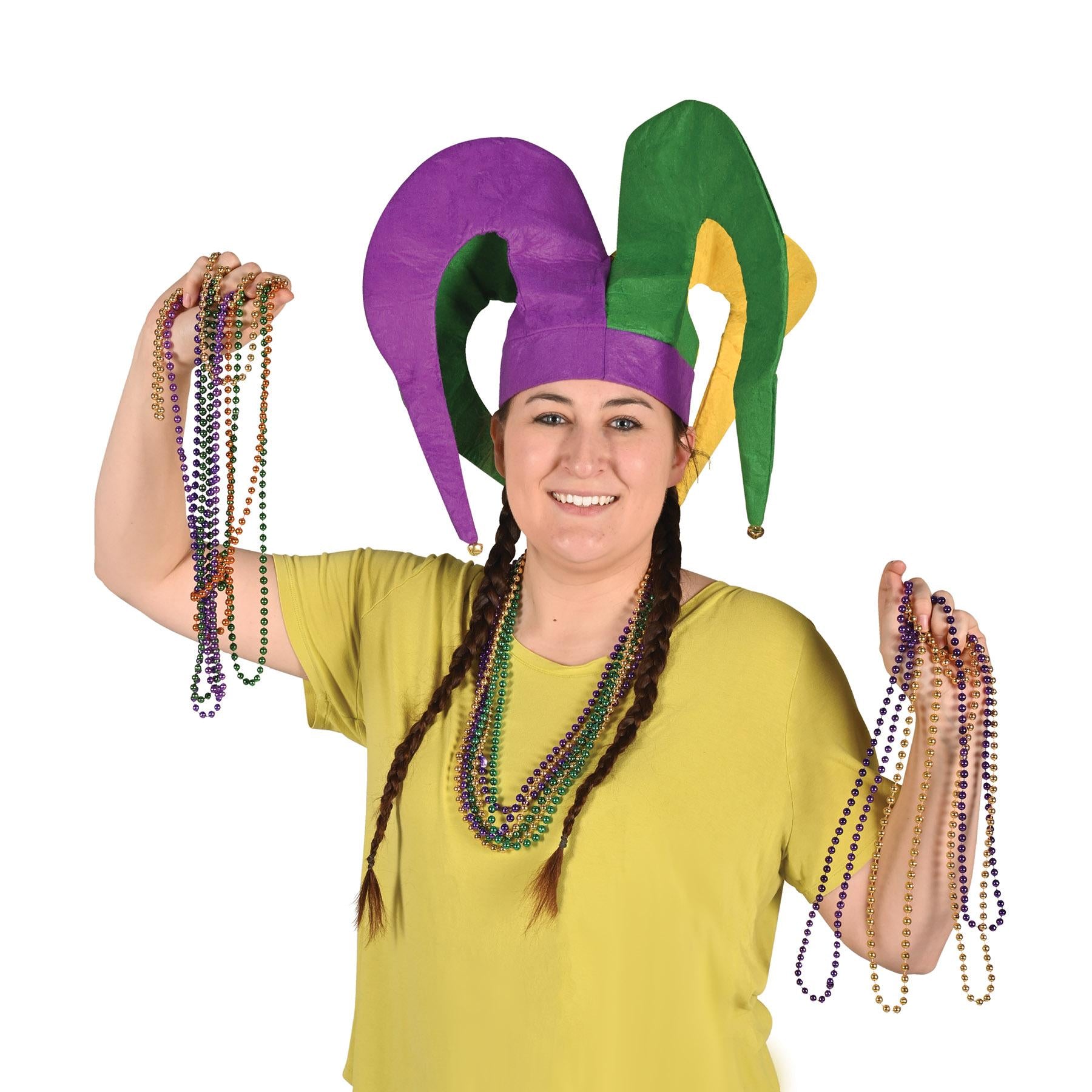 Beistle Mardi Gras Felt Jester Hat