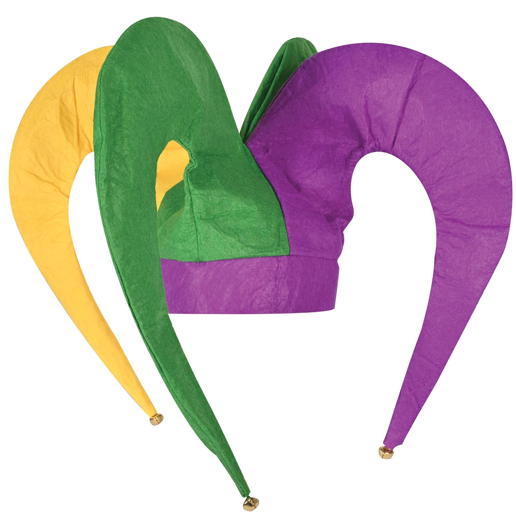 Beistle Mardi Gras Felt Jester Hat