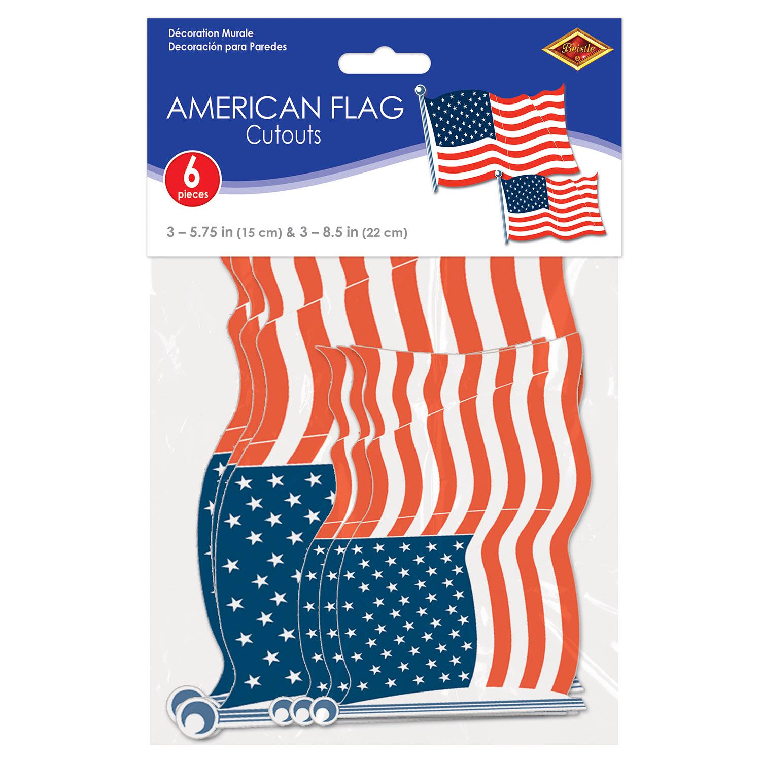 Beistle American Flag Party Cutouts (6/Pkg)