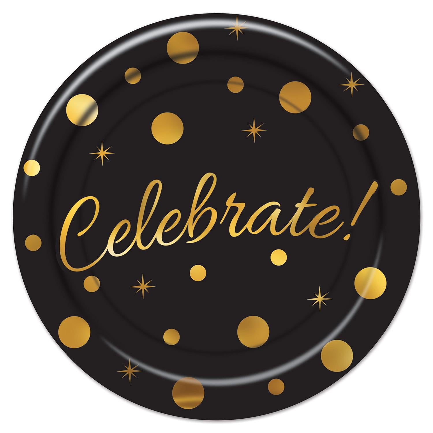 Beistle Celebrate! Party Paper Plates 7 inch, 8/Pkg (8/Pkg)