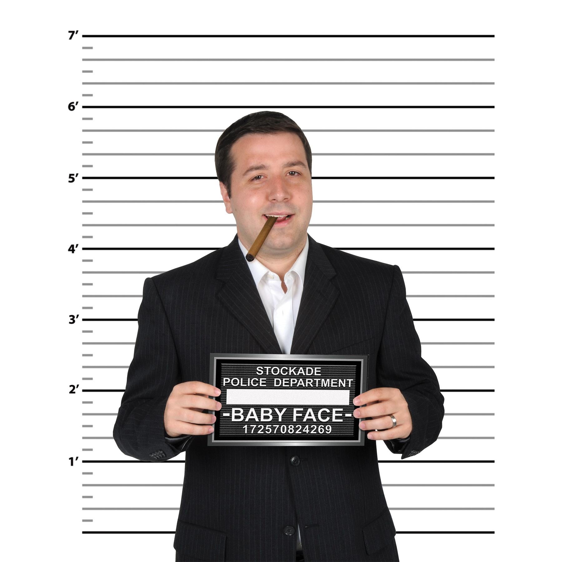 Beistle Speakeasy Mug Shot Party Photo Fun Signs (8/Pkg)