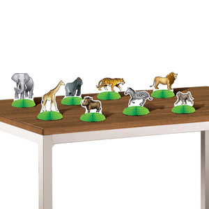 Bulk Jungle Safari Animal Mini Centerpieces (Case of 96) by Beistle