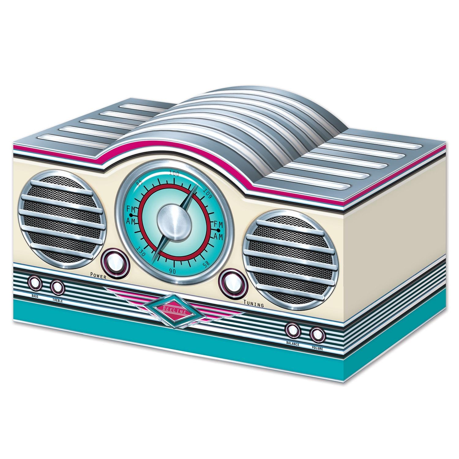 Beistle 3-D Rock & Roll Radio Party Centerpiece