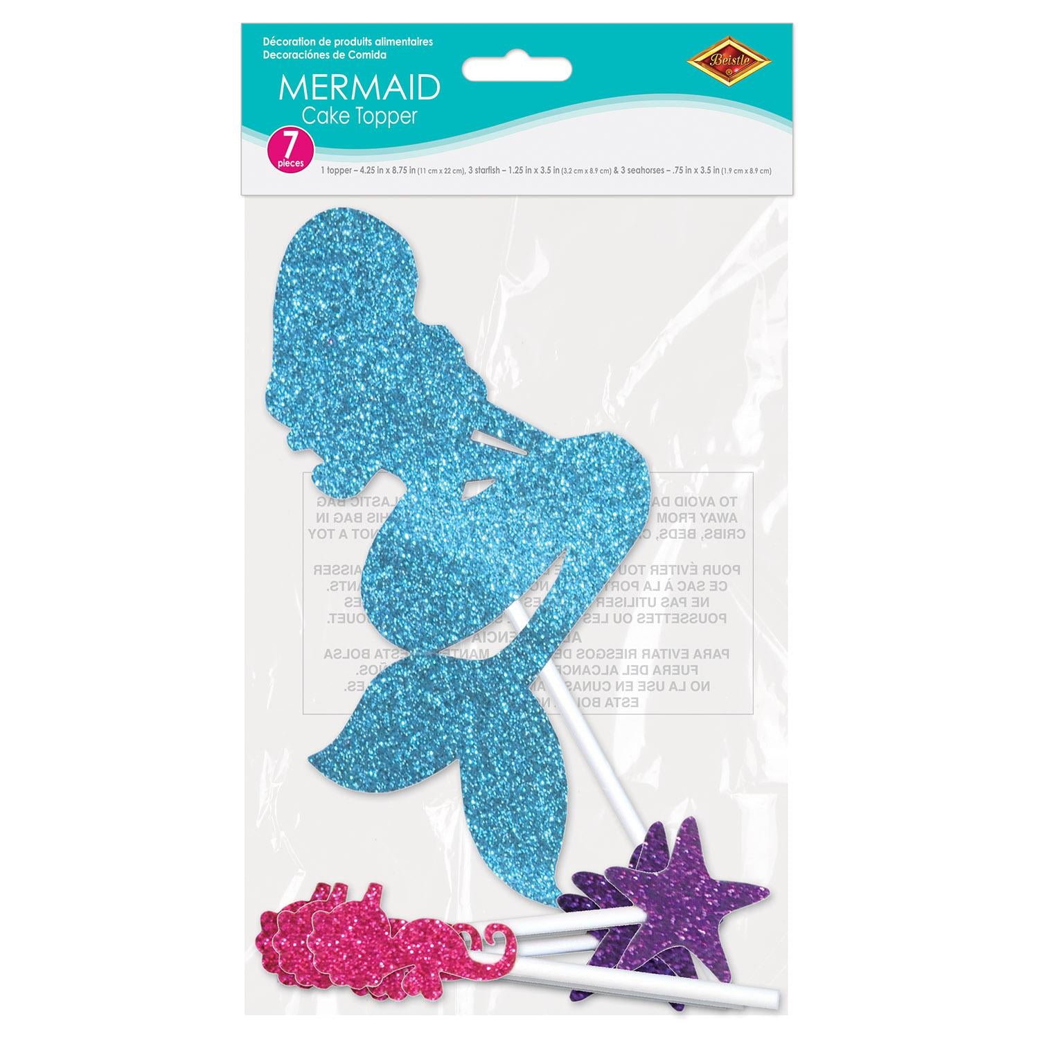 Beistle Mermaid Party Cake Topper