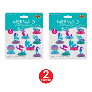 Bulk Mermaid Mini Centerpieces (Case of 96) by Beistle