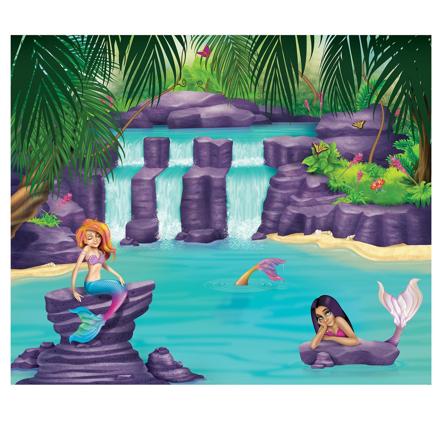 Beistle Mermaid Lagoon Party Insta-Mural Decoration