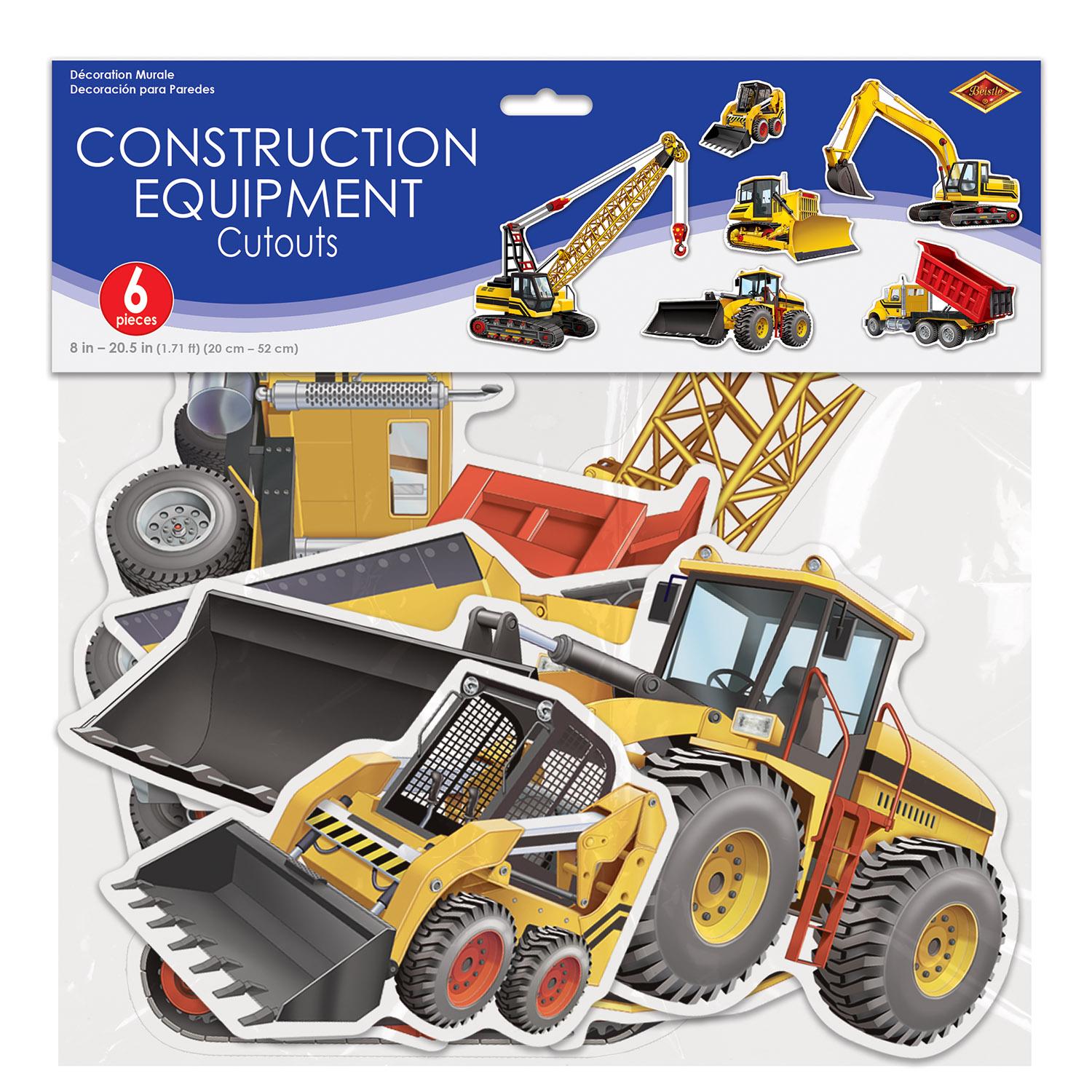 Beistle Construction Equipment Party Cutouts (6/Pkg)