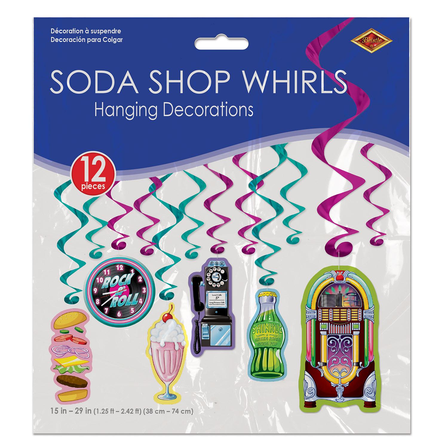 Beistle Soda Shop Party Whirls (12/Pkg)