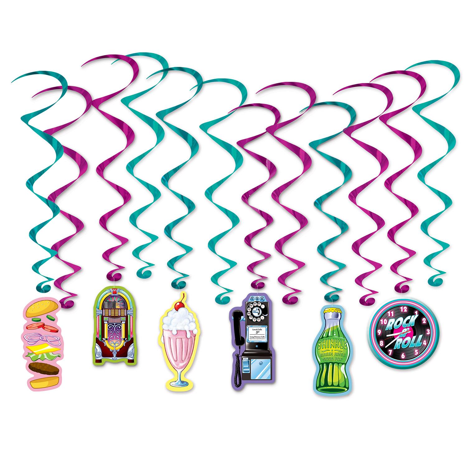 Beistle Soda Shop Party Whirls (12/Pkg)