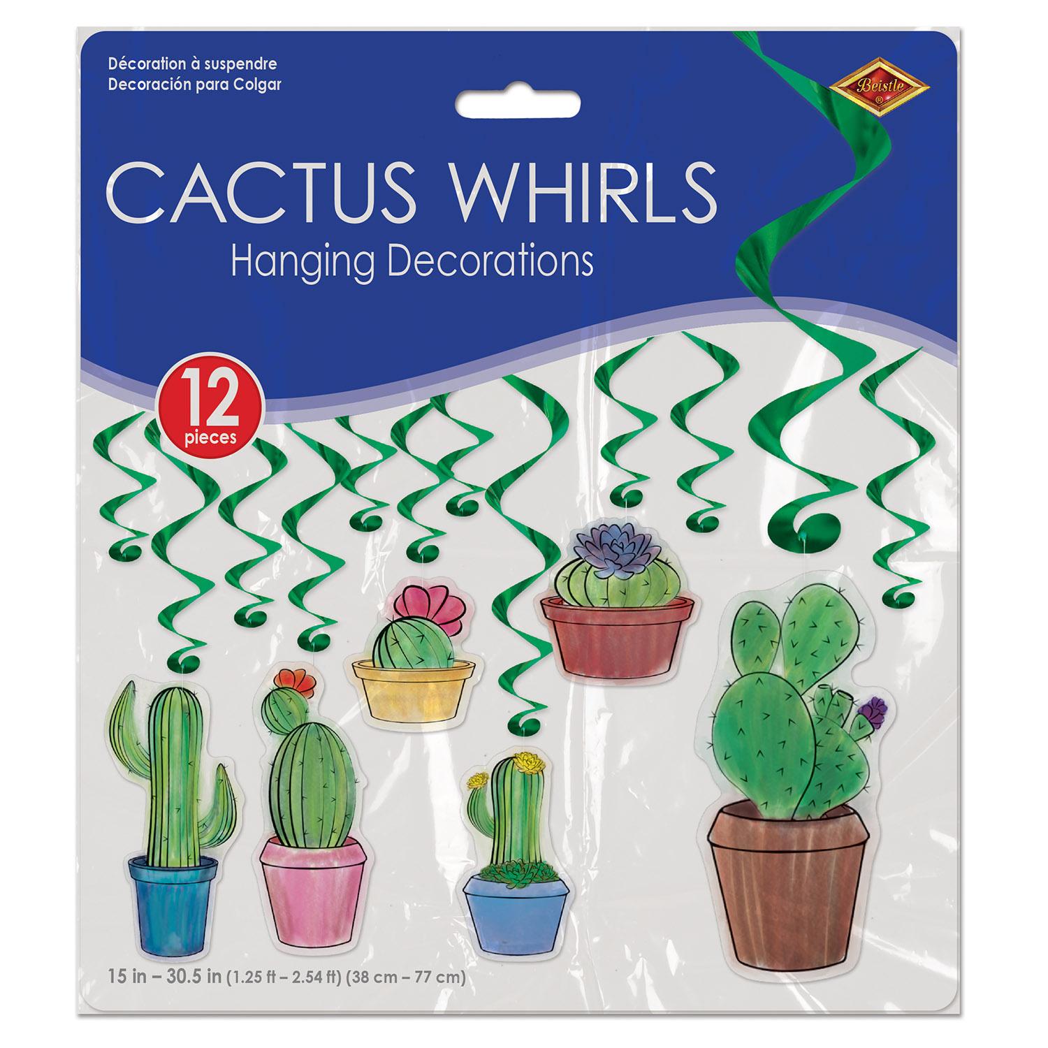 Beistle Cactus Party Whirls (12/Pkg)