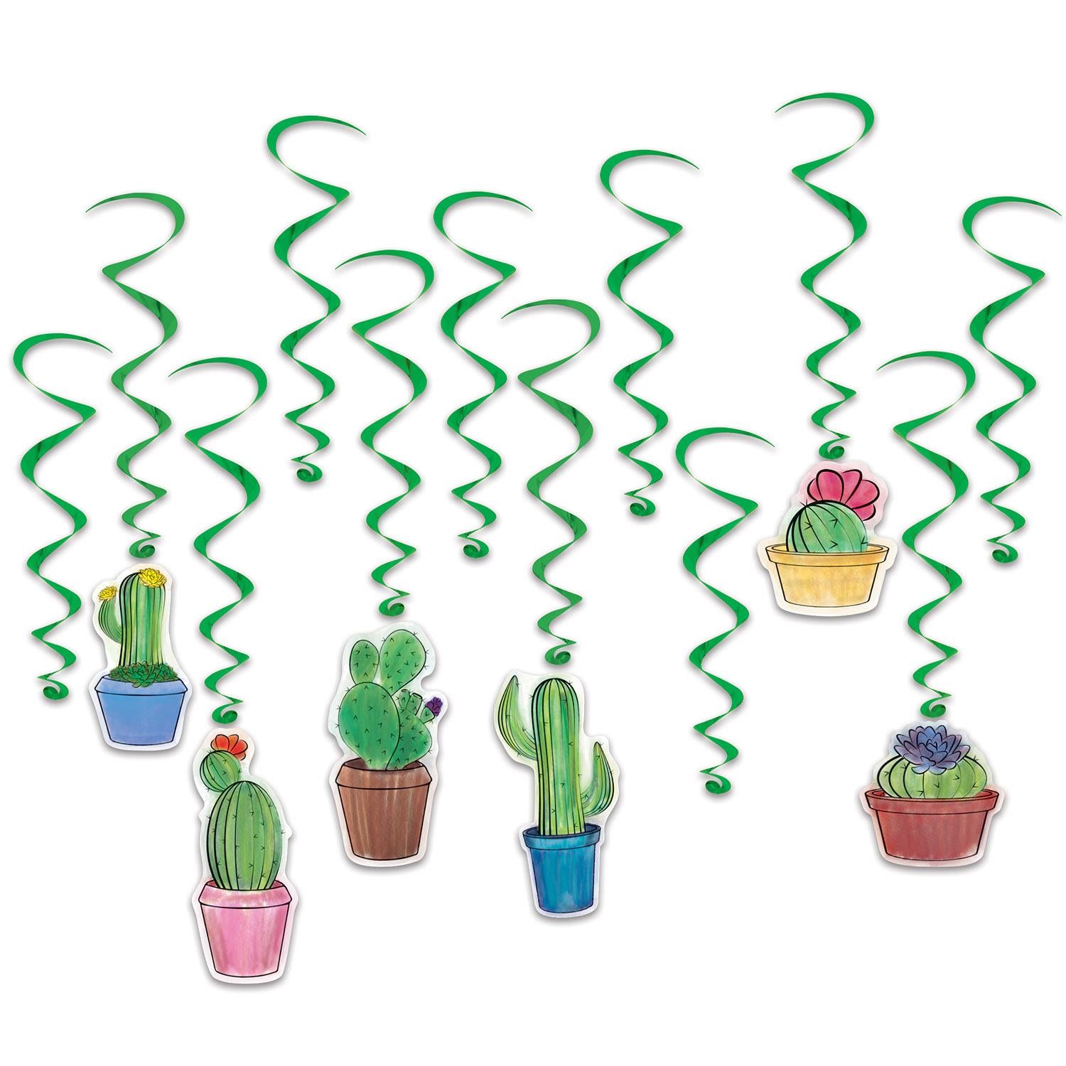 Beistle Cactus Party Whirls (12/Pkg)