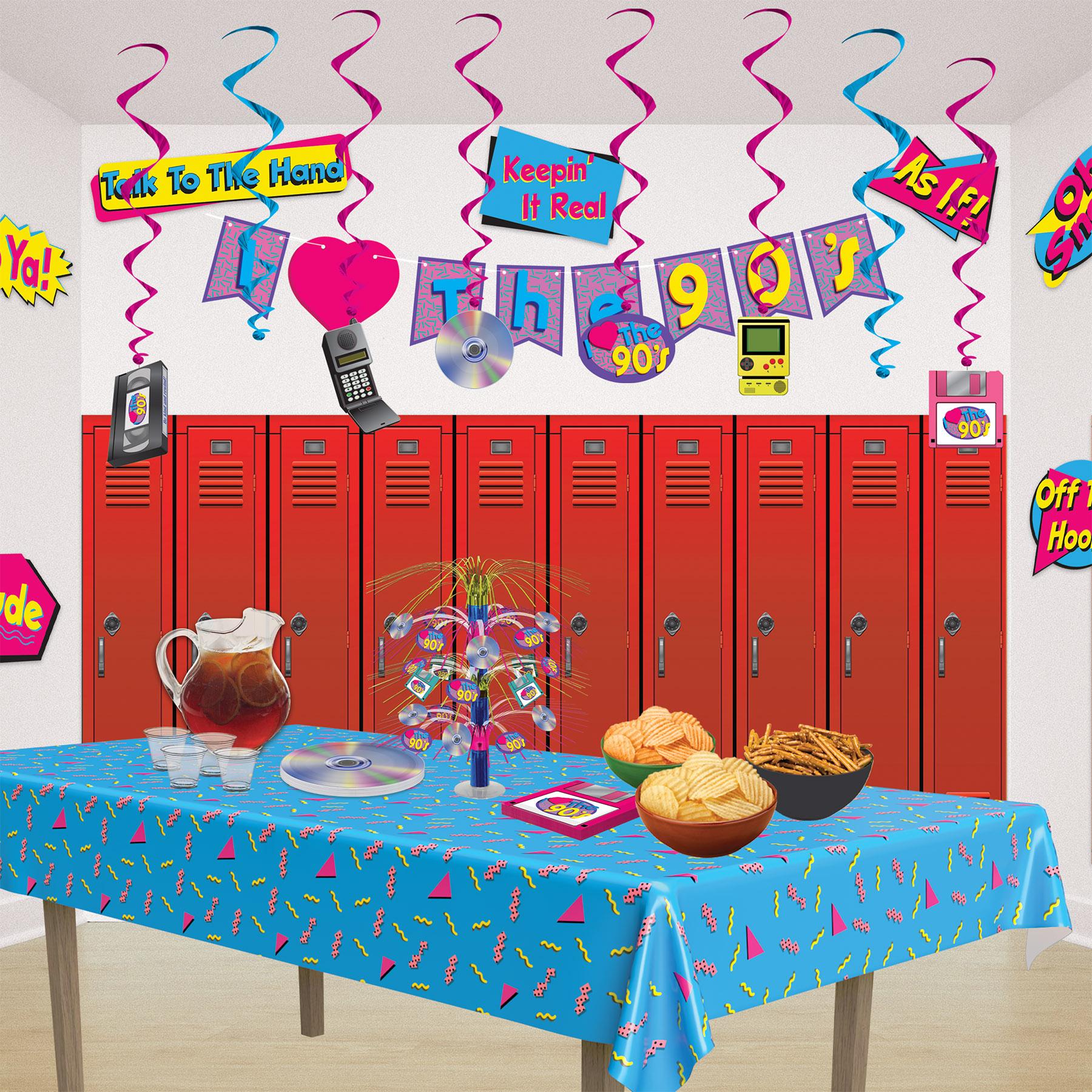 Beistle 90's Party Tablecover