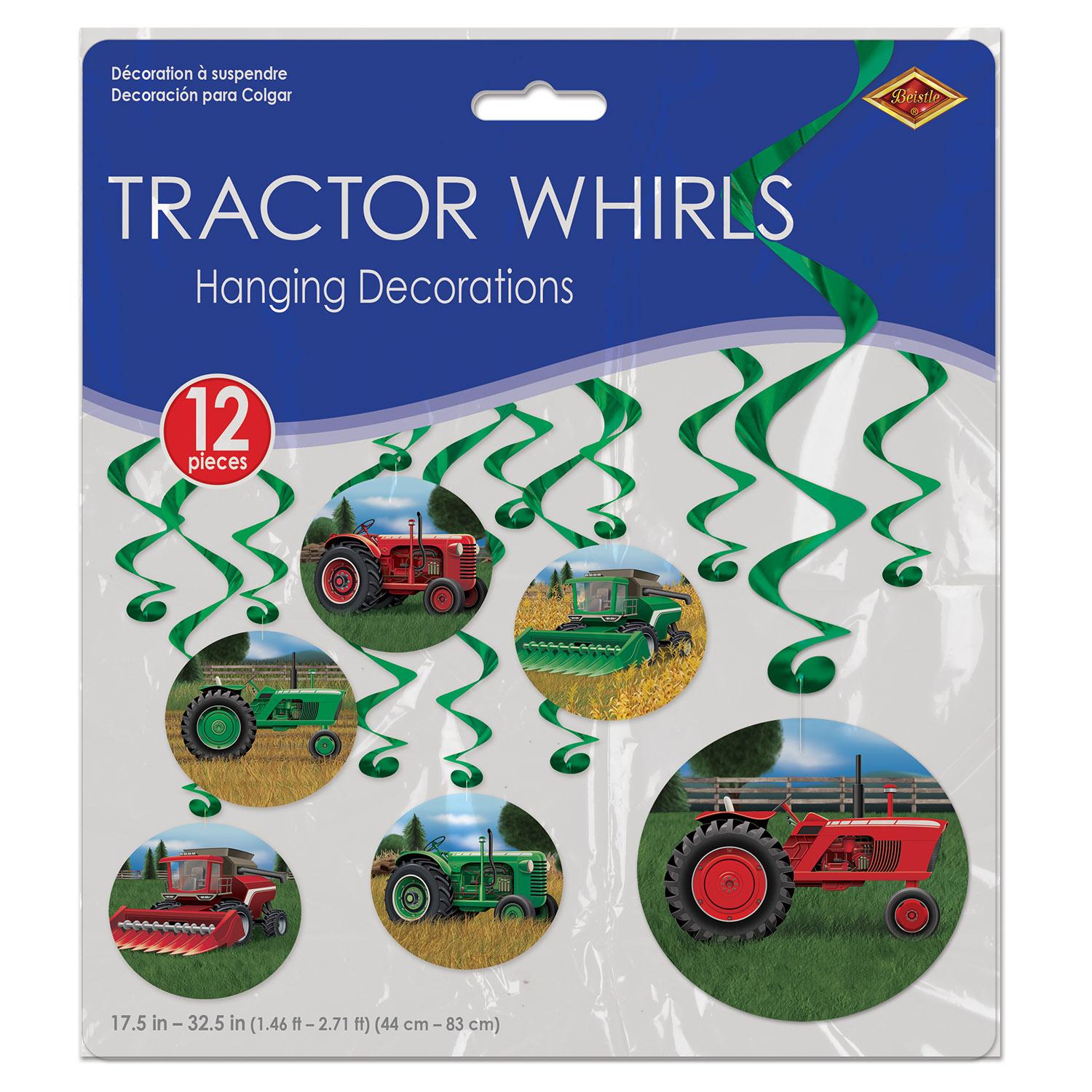 Beistle Tractor Party Whirls (12/Pkg)