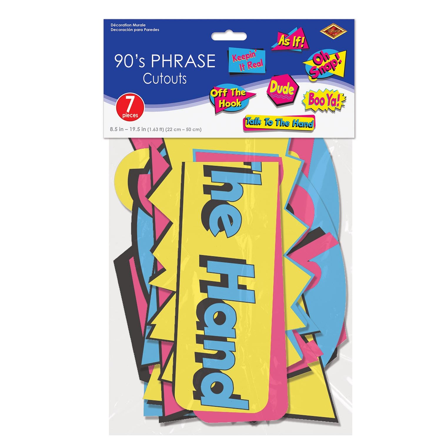 Beistle 90's Party Phrase Cutouts (7/Pkg)