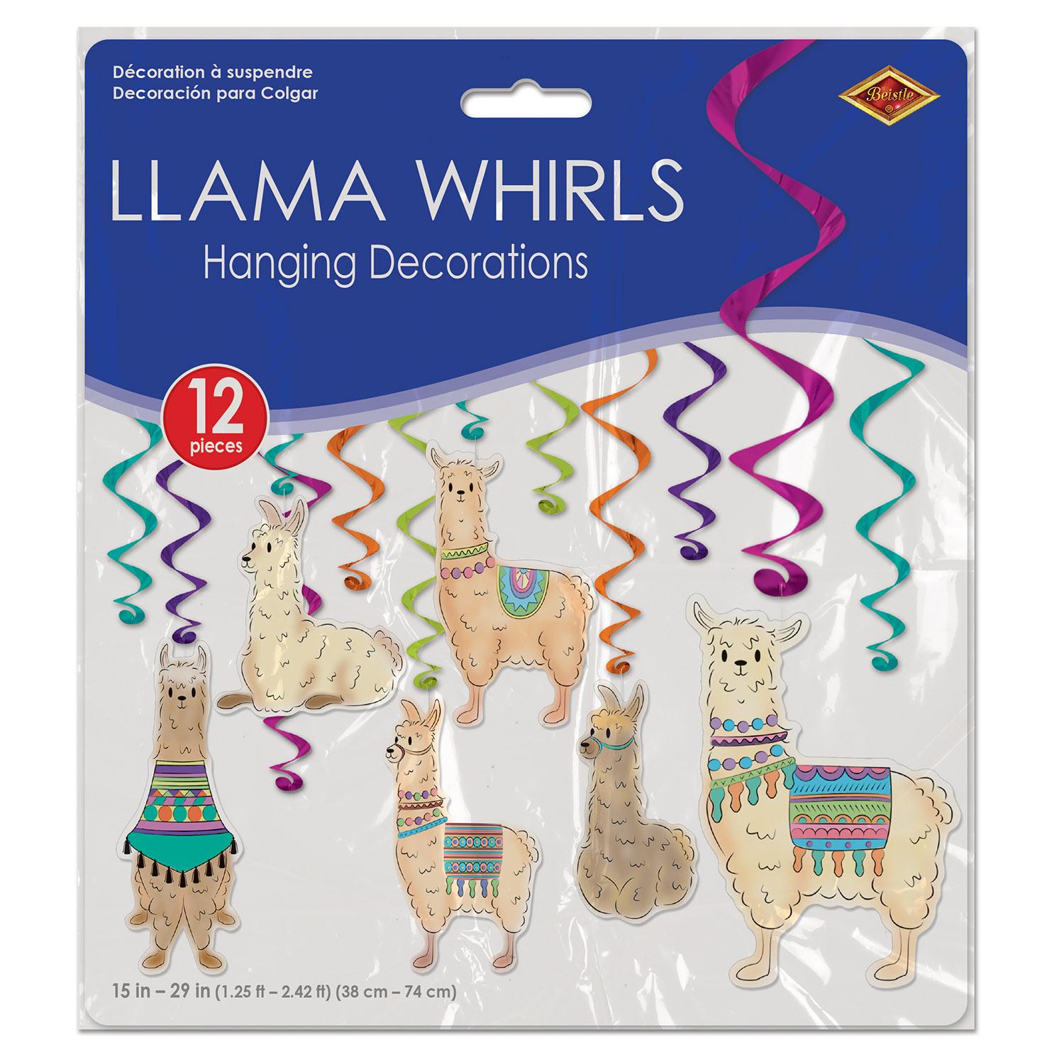 Beistle Llama Party Whirls (12/Pkg)