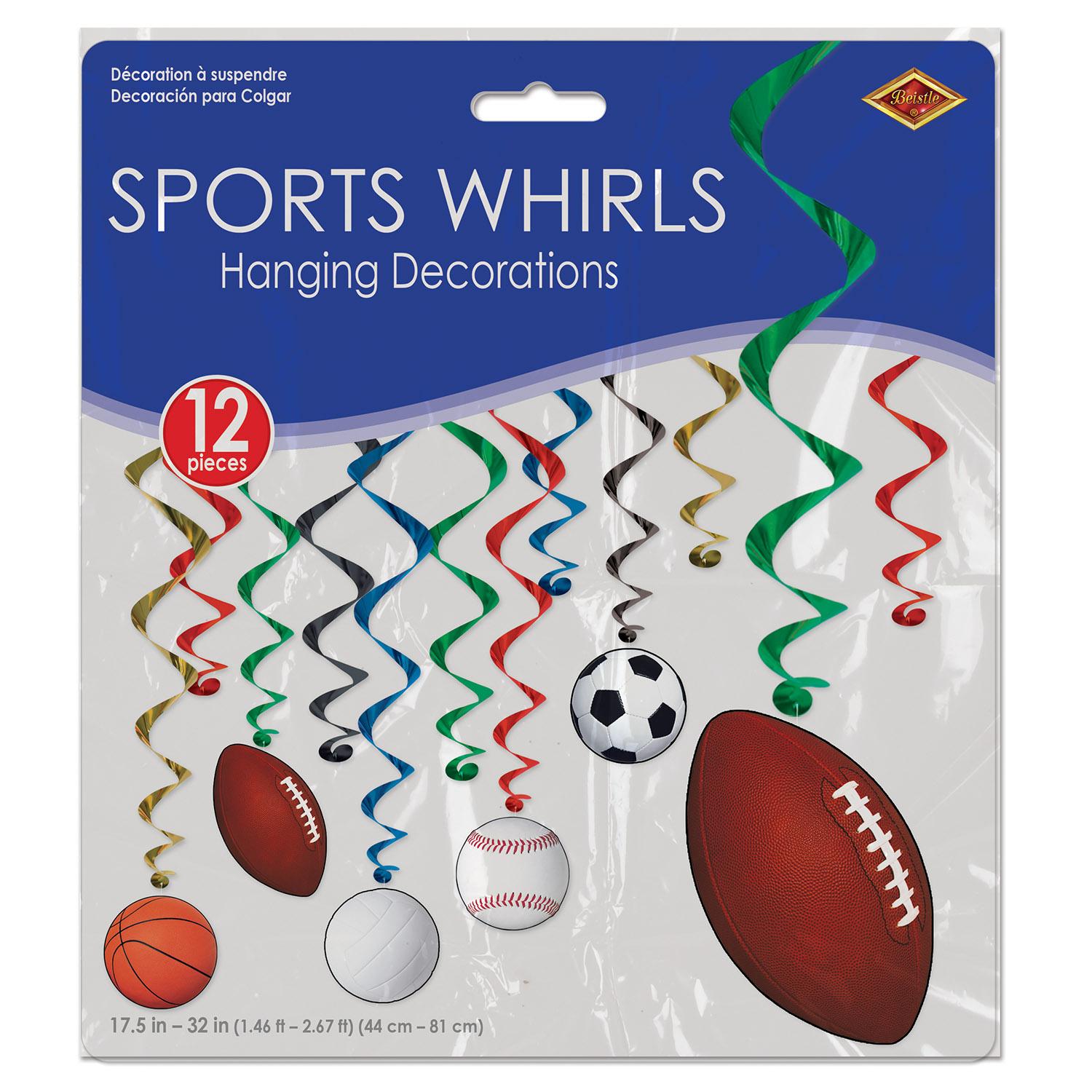 Beistle Sports Party Whirls (12/Pkg)