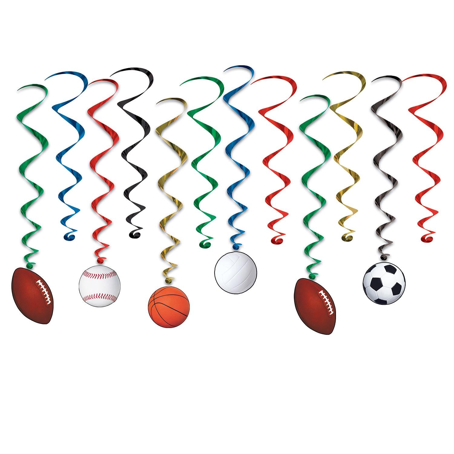 Beistle Sports Party Whirls (12/Pkg)