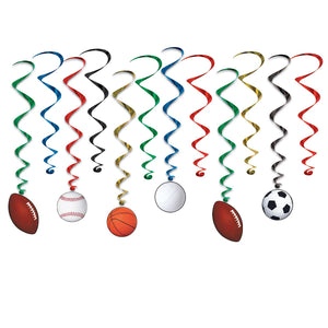 Beistle Sports Party Whirls (12/Pkg)