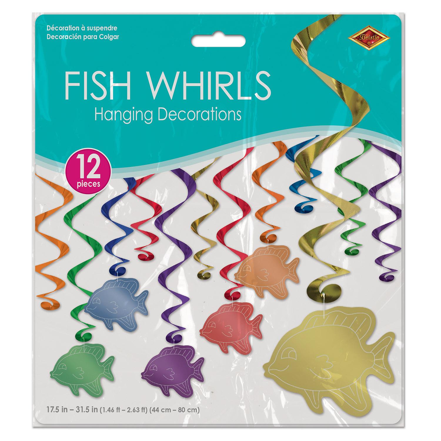 Beistle Fish Party Whirls (12/Pkg)