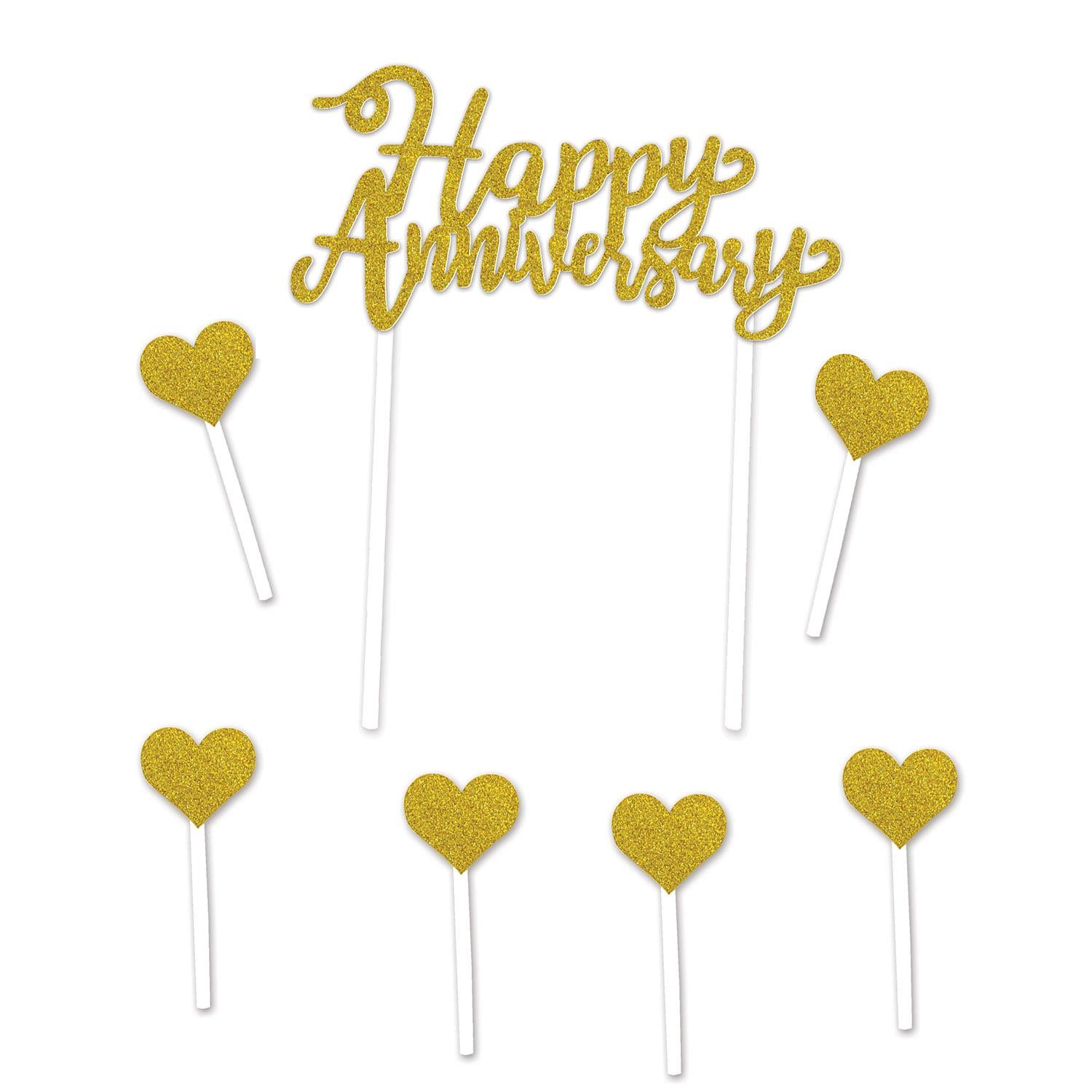 Beistle Happy Anniversary Cake Topper