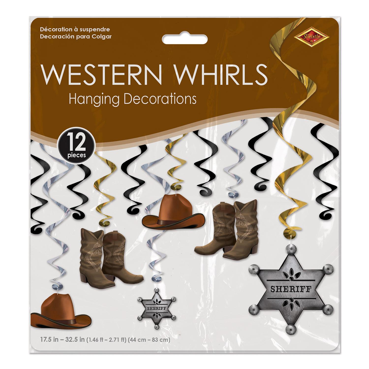 Beistle Western Party Whirls (12/Pkg)