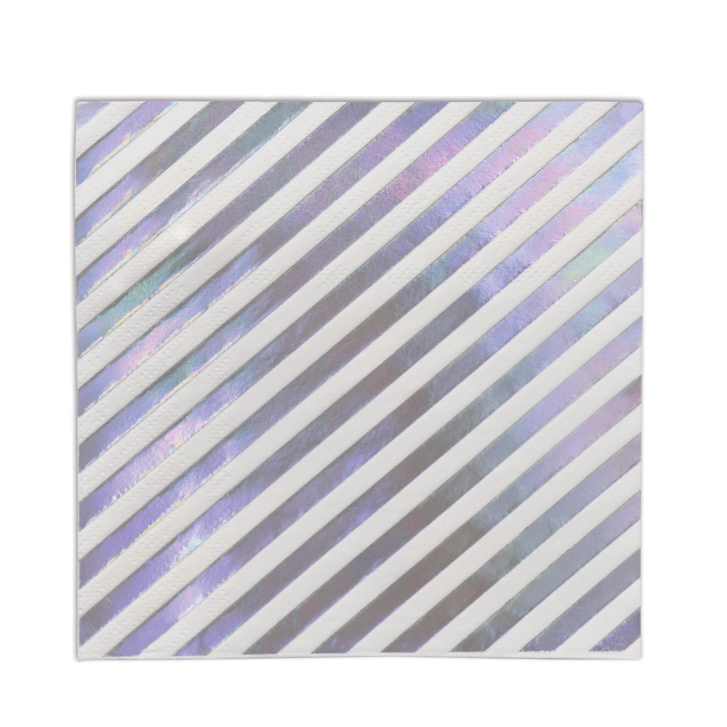 Beistle Iridescent Stripes Party Luncheon Napkins (16/Pkg)