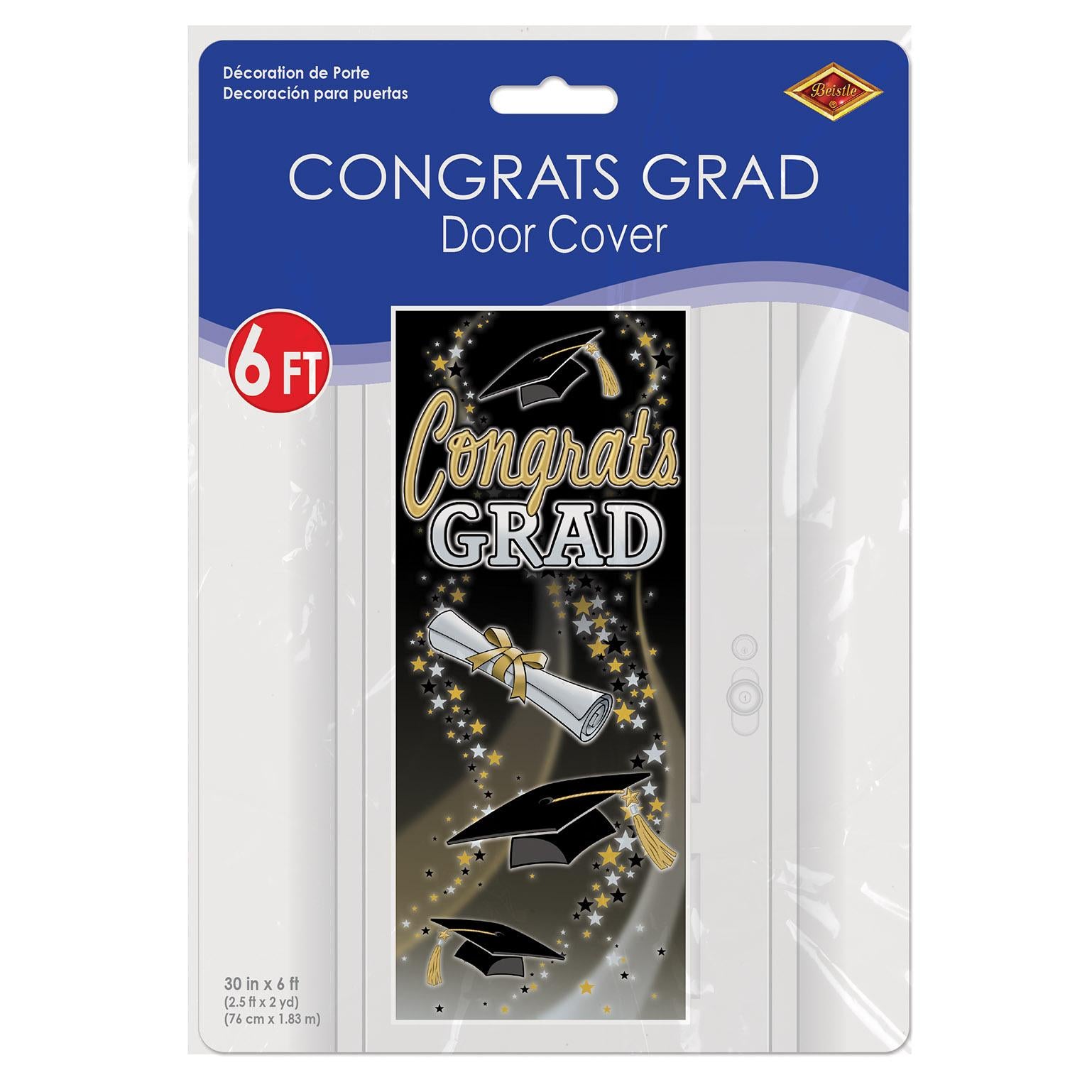 Beistle Congrats Grad Graduation Party Door Cover