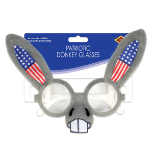 Bulk Patriotic Donkey Glasses (Case of 12) by Beistle