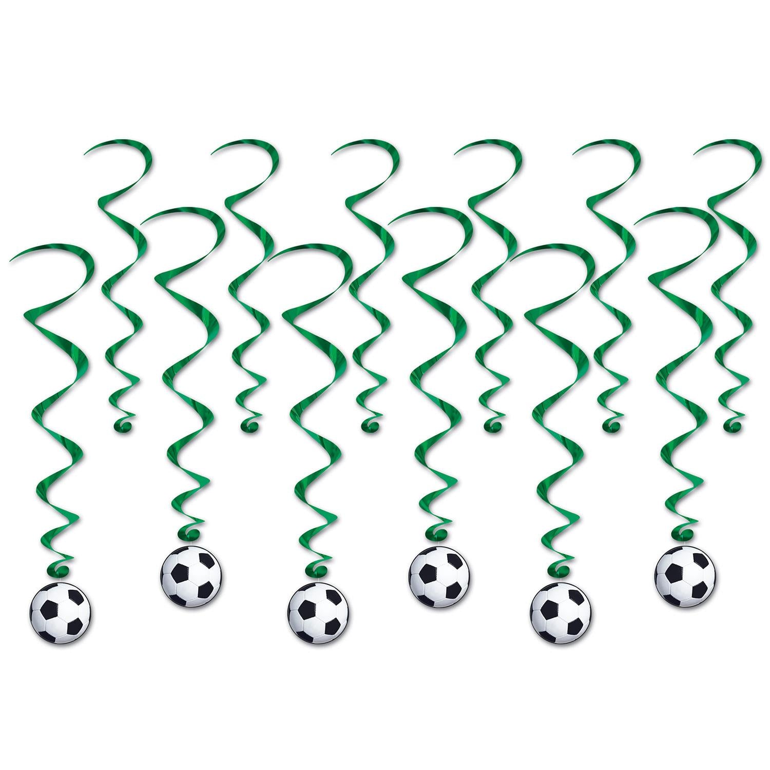 Beistle Soccer Ball Party Whirls (12/Pkg)