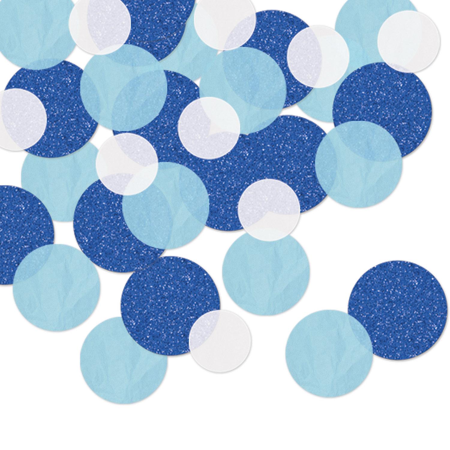 Dot Deluxe Sparkle Party Confetti Blue/White (0.5 Oz/Pkg)