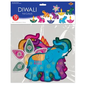 Bulk Foil Diwali Cutouts (Case of 120) by Beistle