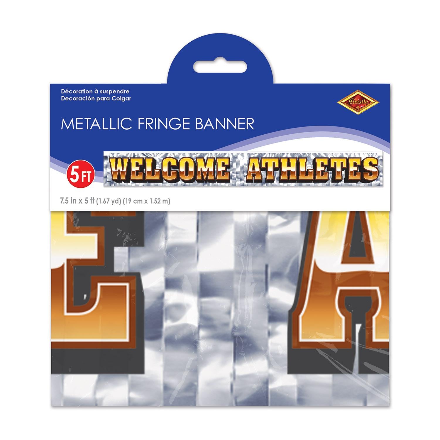 Beistle Metallic Welcome Athletes Party Fringe Banner