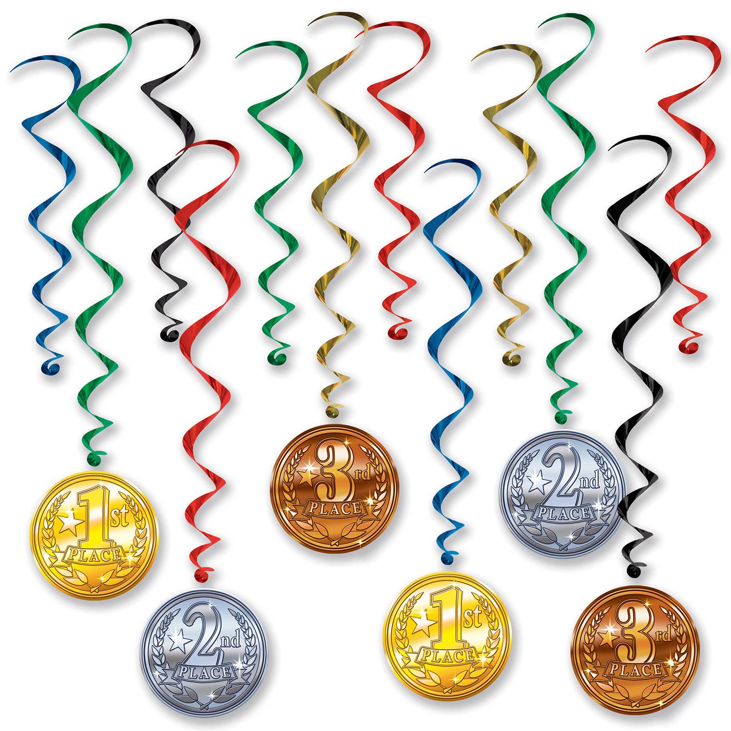 Beistle Award Medal Party Whirls (12/Pkg)